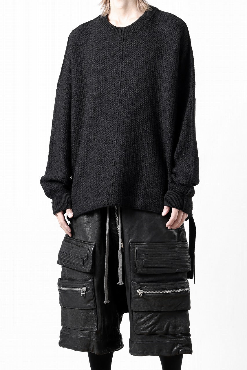 画像をギャラリービューアに読み込む, D-VEC FISHERMANS KNIT CREW (BLACK)