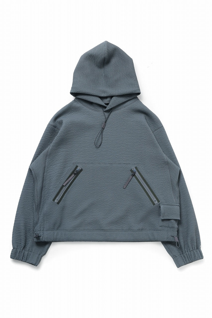 D-VEC WAFFLE KNIT PARKA (SEA SPRAY)