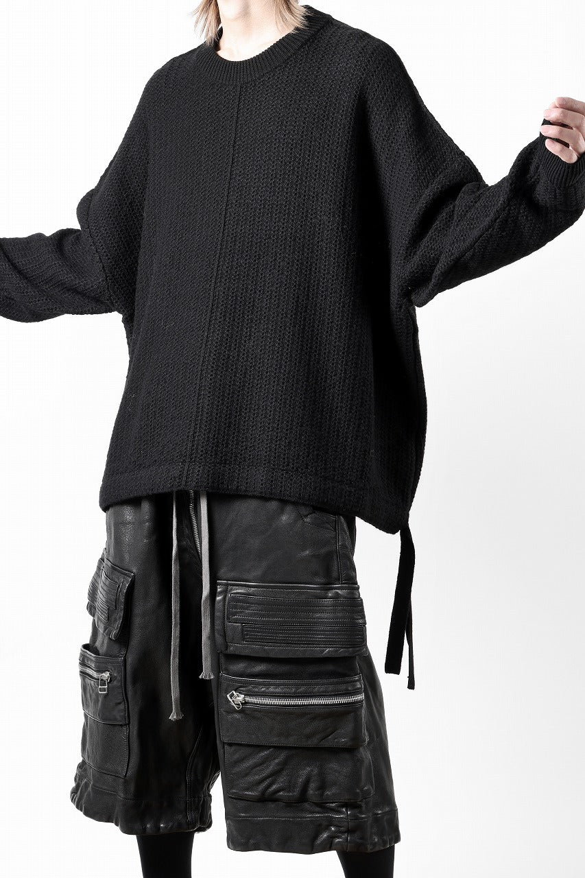 D-VEC FISHERMANS KNIT CREW (BLACK)【2024AW PRE SALE】