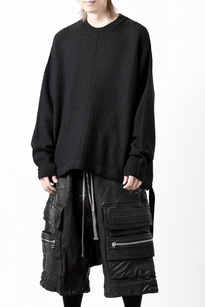 D-VEC FISHERMANS KNIT CREW (BLACK)【2024AW PRE SALE】