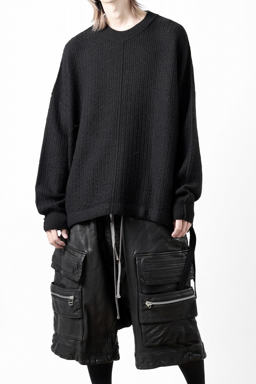 D-VEC FISHERMANS KNIT CREW (BLACK)【2024AW PRE SALE】