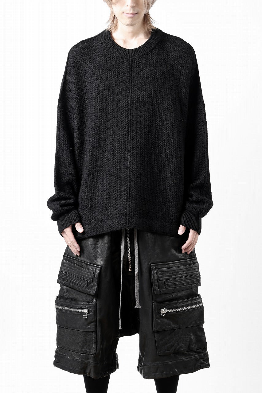 D-VEC FISHERMANS KNIT CREW (BLACK)【2024AW PRE SALE】