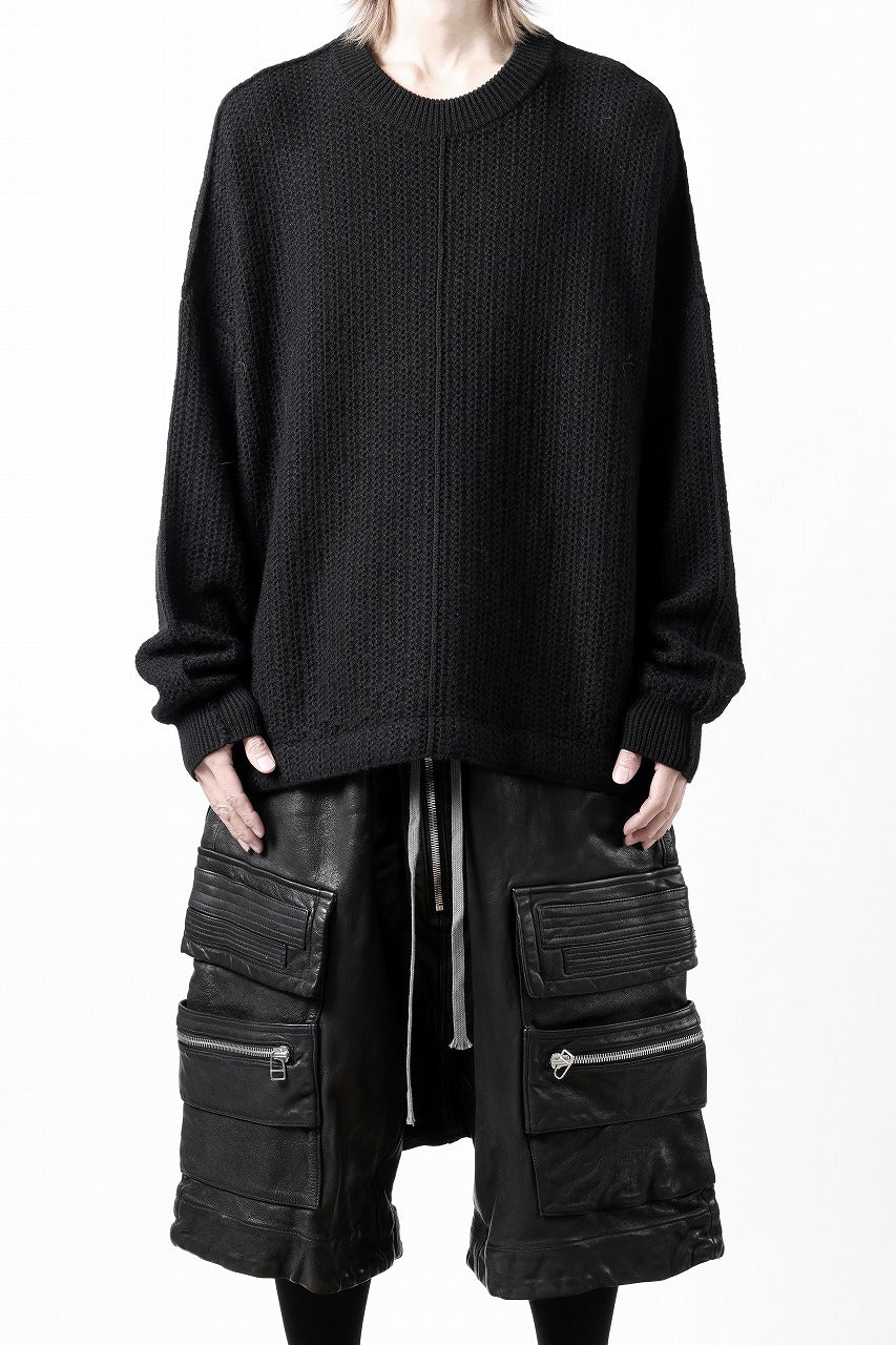 D-VEC FISHERMANS KNIT CREW (BLACK)【2024AW PRE SALE】