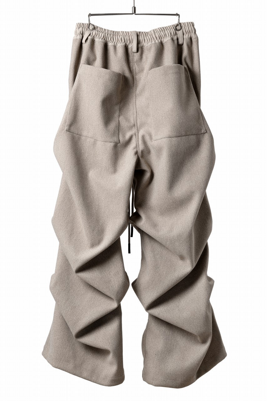 A.F ARTEFACT EXTREME WIDE BAGGY PANTS / KNIT JERSEY (BEIGE)