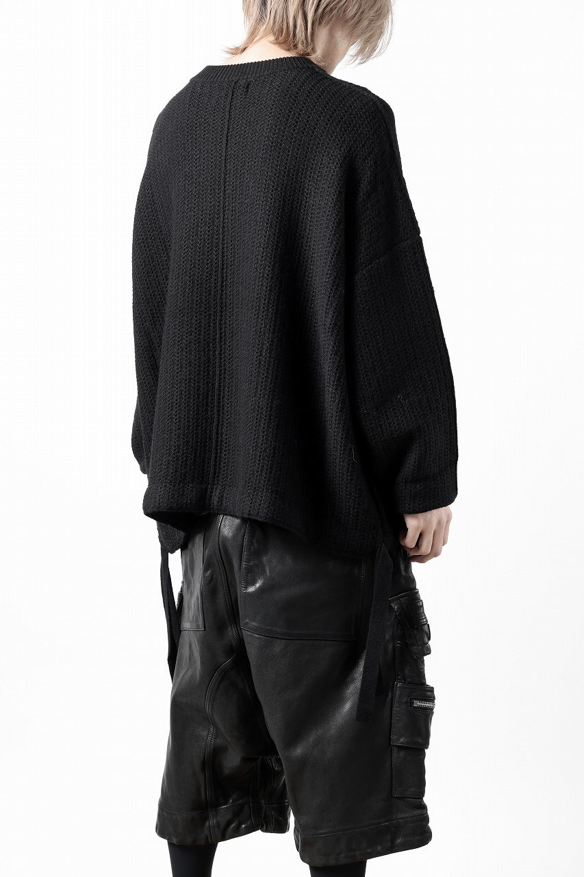 D-VEC FISHERMANS KNIT CREW (BLACK)【2024AW PRE SALE】