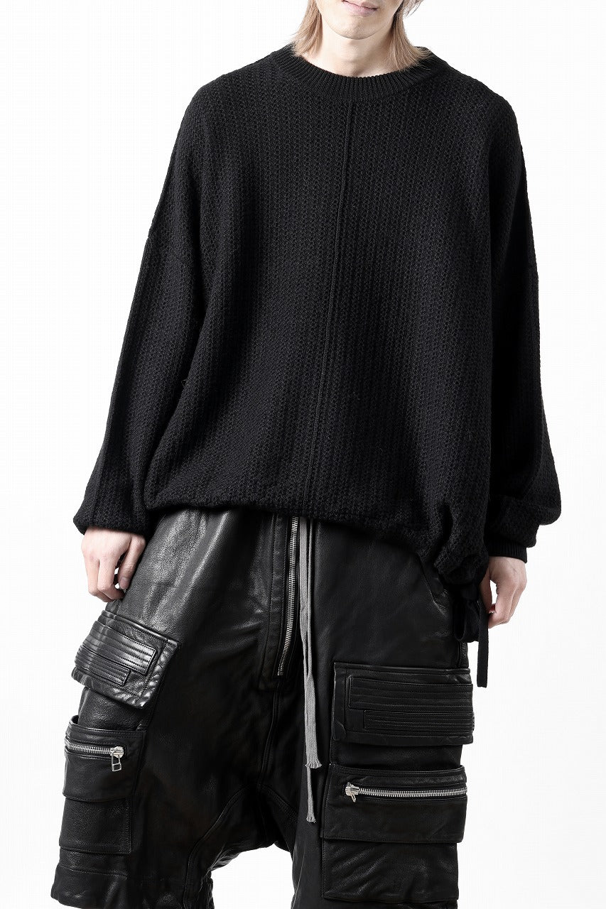 D-VEC FISHERMANS KNIT CREW (BLACK)【2024AW PRE SALE】