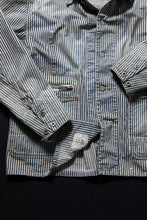 Load image into Gallery viewer, MADNESS RAILROAD HICKORY STRIPE WORK JACKET (INDIGO x WHITE)