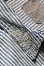 Load image into Gallery viewer, MADNESS RAILROAD HICKORY STRIPE WORK JACKET (INDIGO x WHITE)