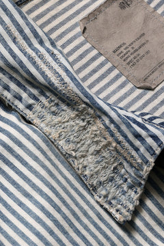 Load image into Gallery viewer, MADNESS RAILROAD HICKORY STRIPE WORK JACKET (INDIGO x WHITE)