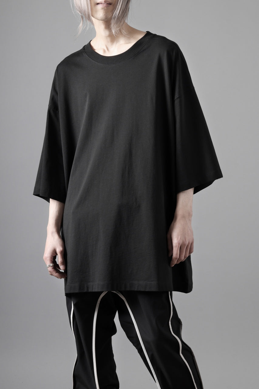 thom/krom RELAXED FIT SHORT SLEEVE TEE / COTTON JERSEY (BLACK)の 