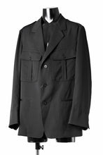 Load image into Gallery viewer, Y&#39;s for men Z ACTION PLEATS JACKET / WRINKLED GABARDINE (BLACK)