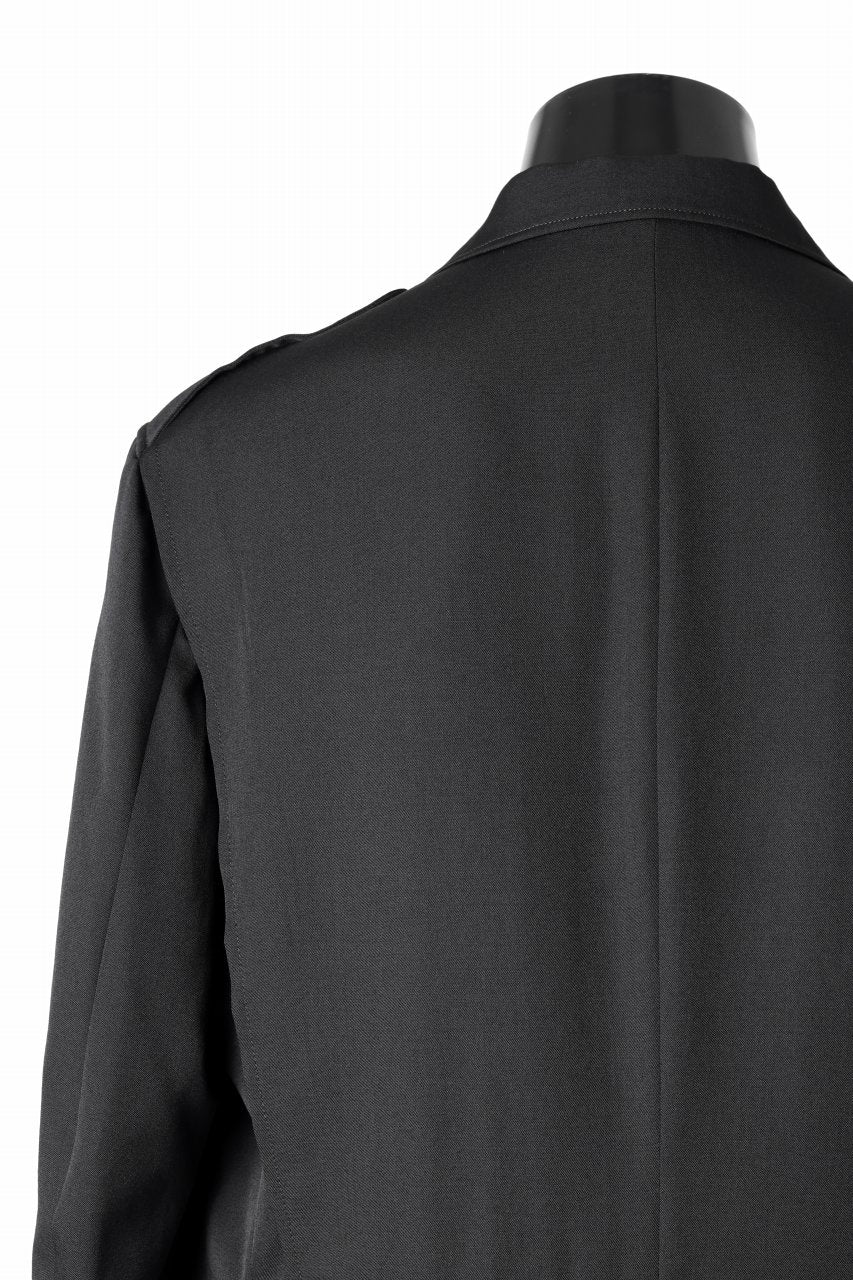 Y's for men Z ACTION PLEATS JACKET / WRINKLED GABARDINE (BLACK)