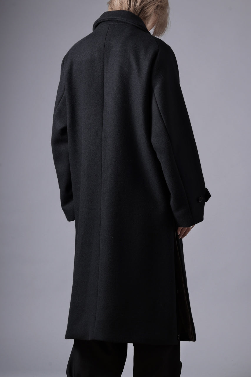 画像をギャラリービューアに読み込む, N/07 exclusive MAC COAT &quot;外套&quot; / VIRGIN WOOL MELTON (BLACK)