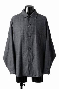 Load image into Gallery viewer, CAPERTICA OVER SIZED CPO SHIRT / YAK &amp; COTTON SOFT FLANNEL (CHARCOAL)