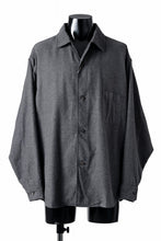 Load image into Gallery viewer, CAPERTICA OVER SIZED CPO SHIRT / YAK &amp; COTTON SOFT FLANNEL (CHARCOAL)