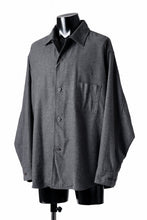 Load image into Gallery viewer, CAPERTICA OVER SIZED CPO SHIRT / YAK &amp; COTTON SOFT FLANNEL (CHARCOAL)