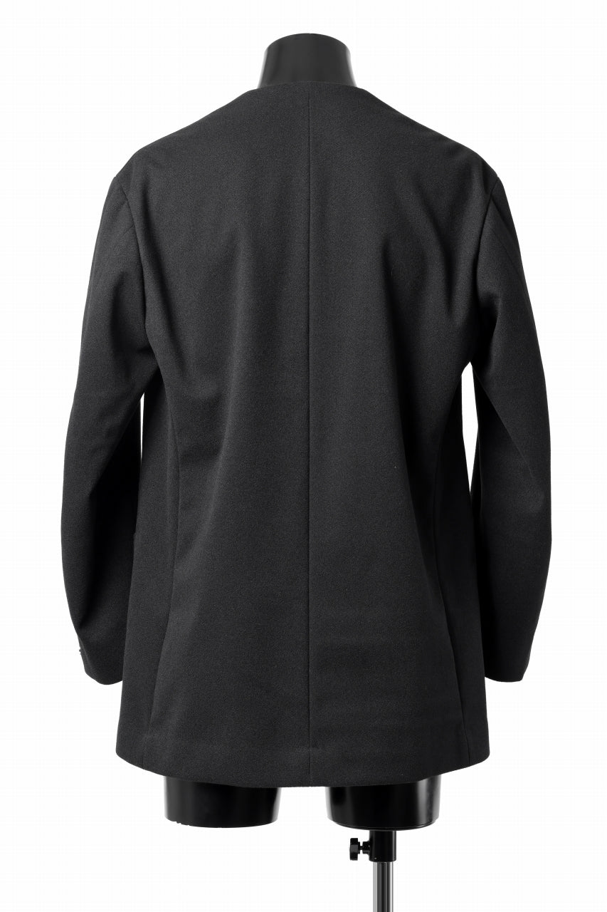 Load image into Gallery viewer, th products Collarless Jacket / active setter tweed knit (black)