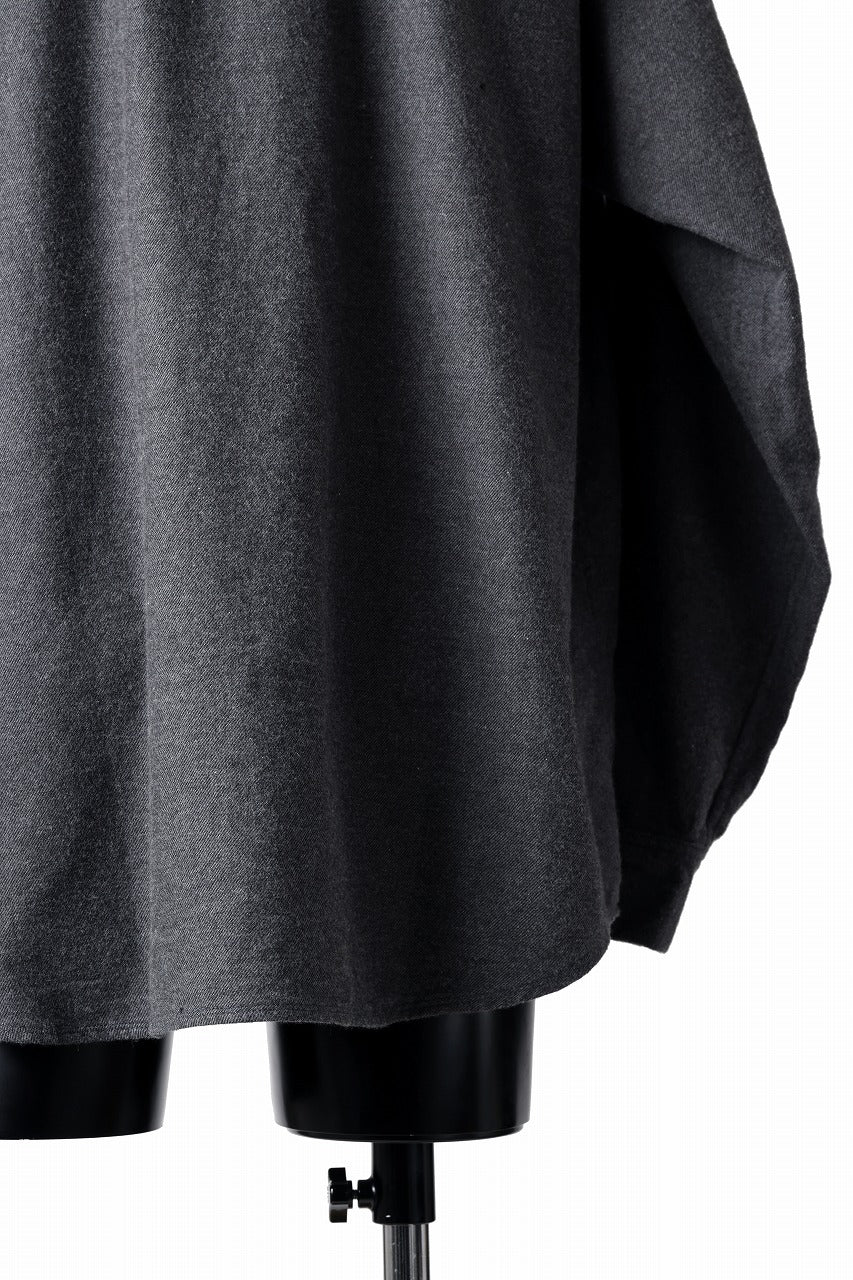 Load image into Gallery viewer, CAPERTICA OVER SIZED CPO SHIRT / YAK &amp; COTTON SOFT FLANNEL (CHARCOAL)