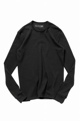 A.F ARTEFACT REGULAR FIT TOP / WAFFLE KNIT JERSEY (BLACK)