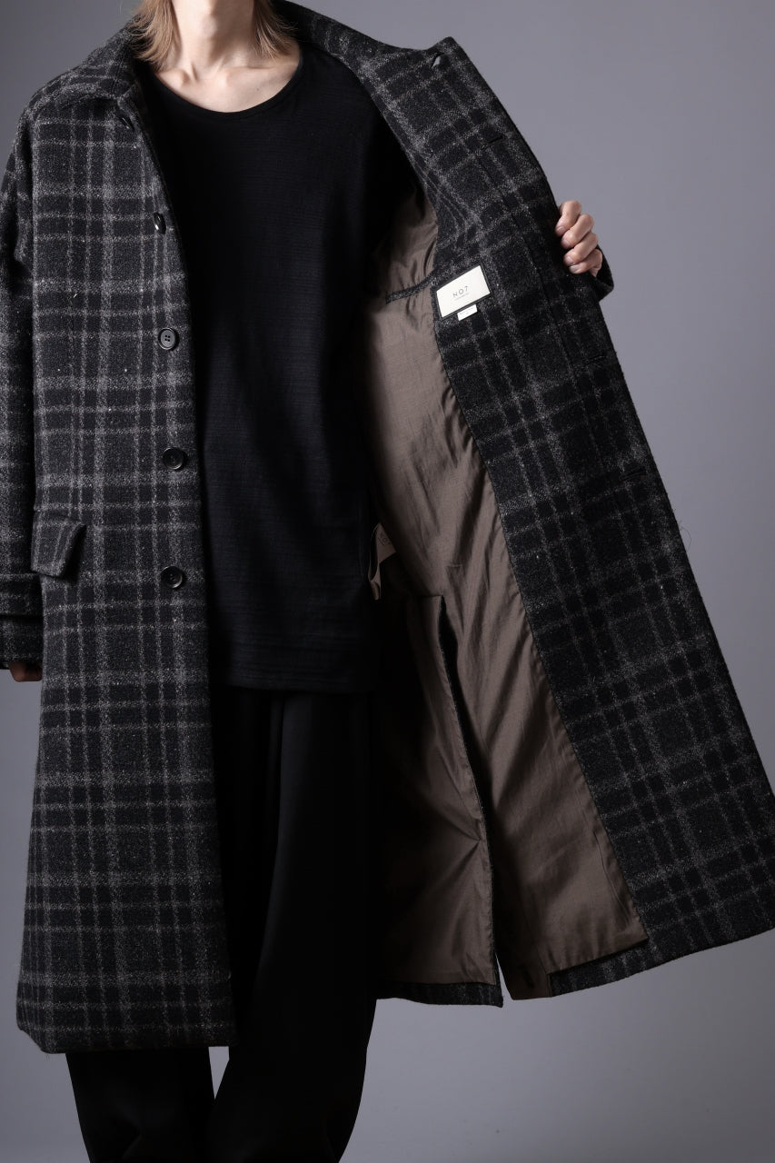 N/07 exclusive MAC COAT "外套" 格子縞 / SHETLAND WOOL TWEED (CHECK)