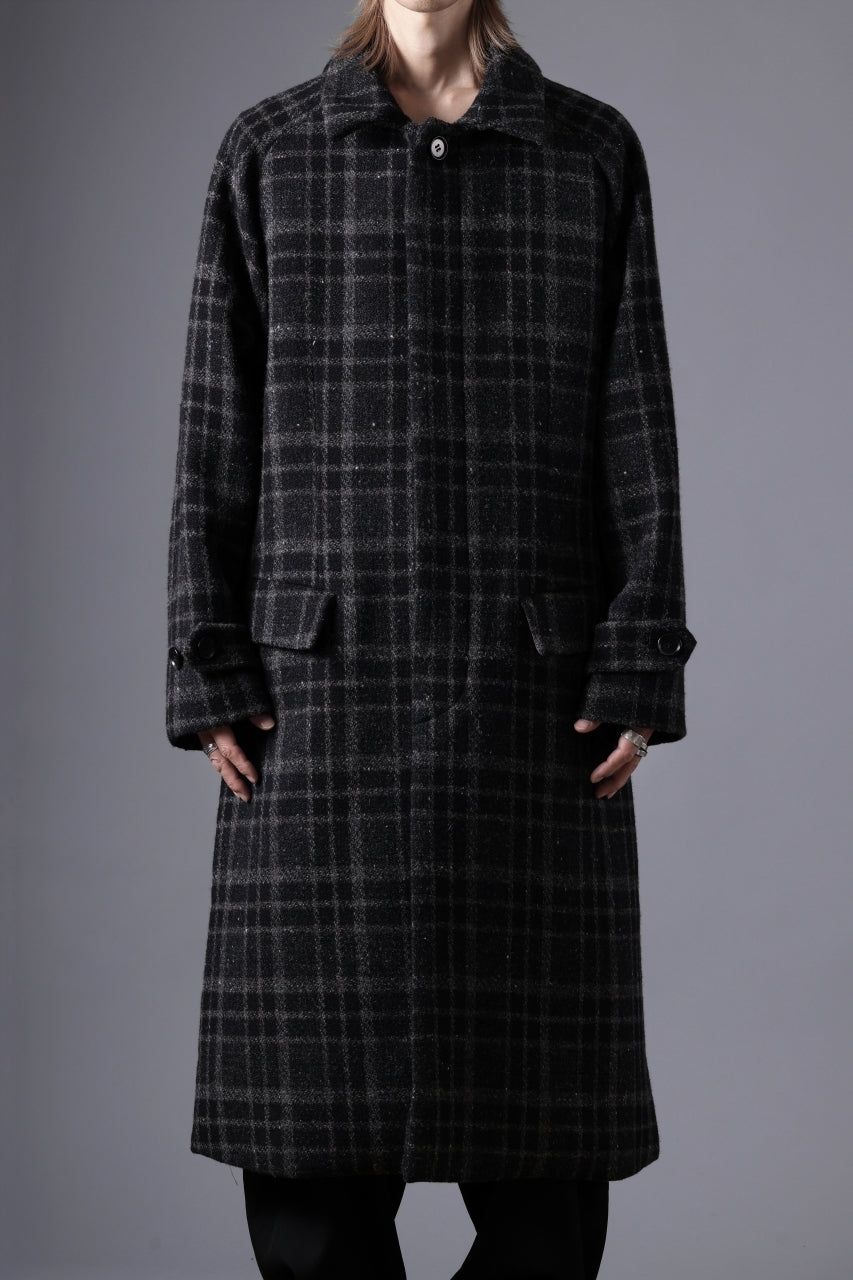 N/07 exclusive MAC COAT "外套" 格子縞 / SHETLAND WOOL TWEED (CHECK)