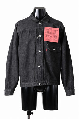 FULLCOUNT Type 1 Black Denim Jacket / 13.7oz Zimbabwe Selvedge Denim (BLACK)