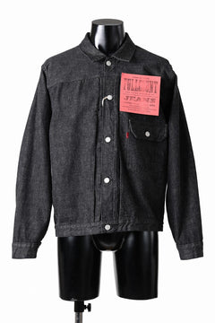 画像をギャラリービューアに読み込む, FULLCOUNT Type 1 Black Denim Jacket / 13.7oz Zimbabwe Selvedge Denim (BLACK)