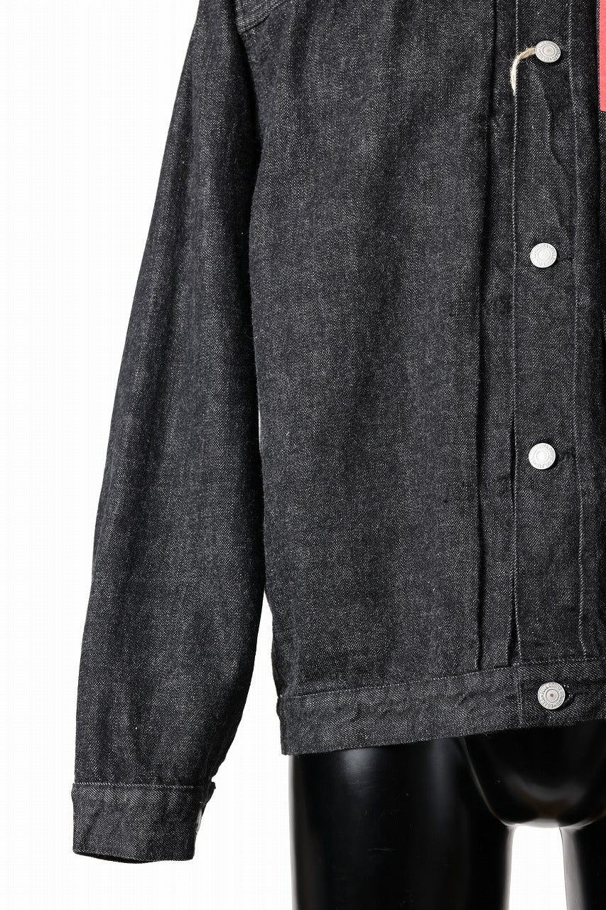 FULLCOUNT Type 1 Black Denim Jacket / 13.7oz Zimbabwe Selvedge Denim (BLACK)