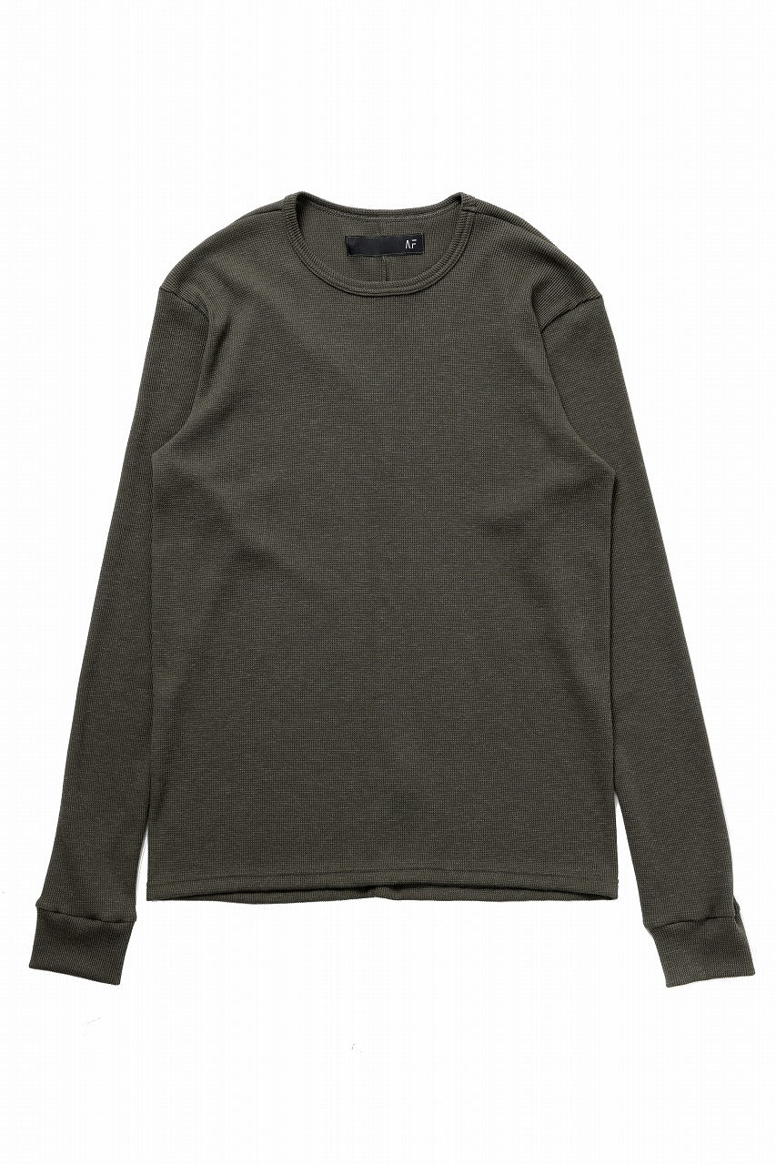 A.F ARTEFACT REGULAR FIT TOP / WAFFLE KNIT JERSEY (OLIVE)の商品 