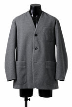 Load image into Gallery viewer, th products Collarless Jacket / active setter tweed knit (gray)