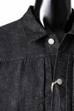 画像をギャラリービューアに読み込む, FULLCOUNT Type 1 Black Denim Jacket / 13.7oz Zimbabwe Selvedge Denim (BLACK)