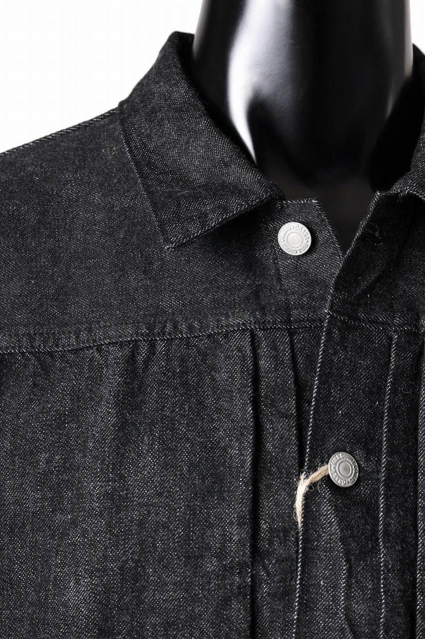 FULLCOUNT Type 1 Black Denim Jacket / 13.7oz Zimbabwe Selvedge Denim (BLACK)