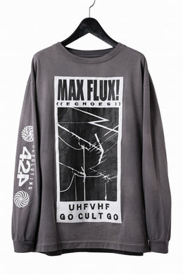 DEFORMATER.® x ZIG UR IDOL FADED & CRACKED LS TOPS - MAX FLUX (VINTAGE GREY)