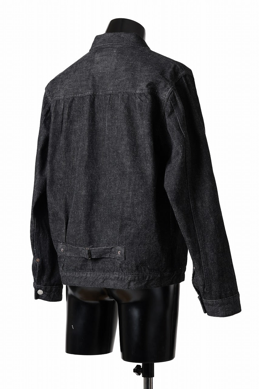 画像をギャラリービューアに読み込む, FULLCOUNT Type 1 Black Denim Jacket / 13.7oz Zimbabwe Selvedge Denim (BLACK)