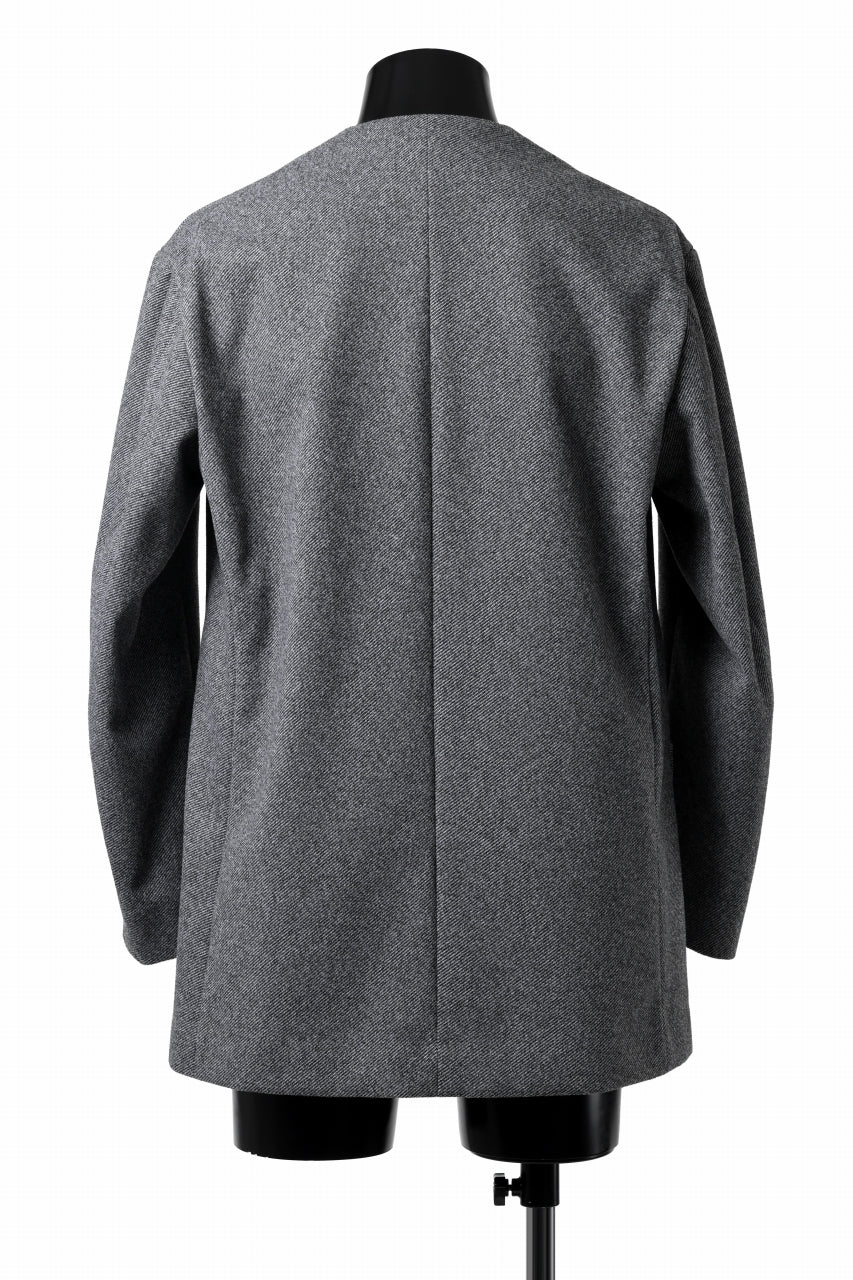 th products Collarless Jacket / active setter tweed knit (gray)