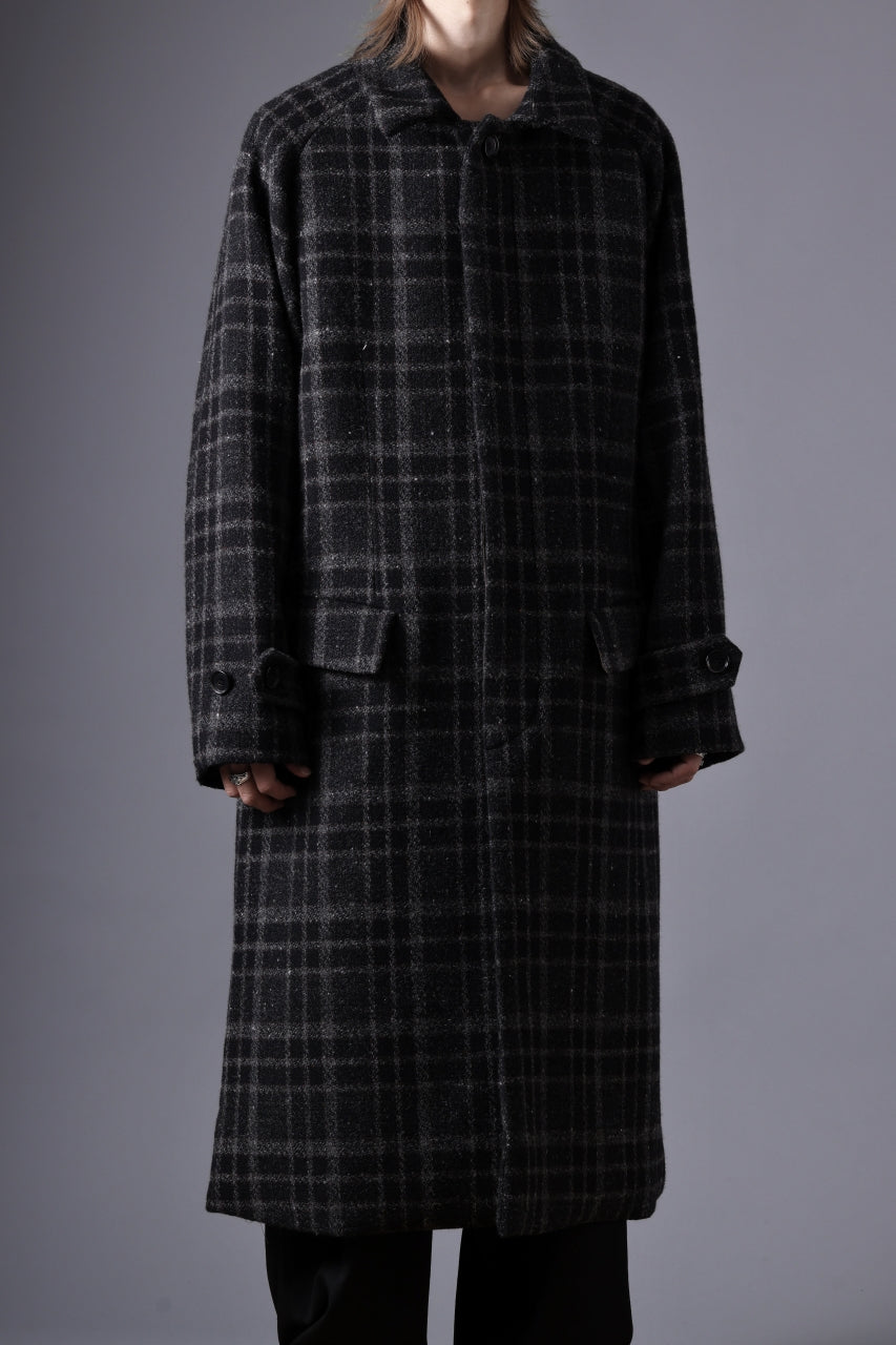 N/07 exclusive MAC COAT "外套" 格子縞 / SHETLAND WOOL TWEED (CHECK)