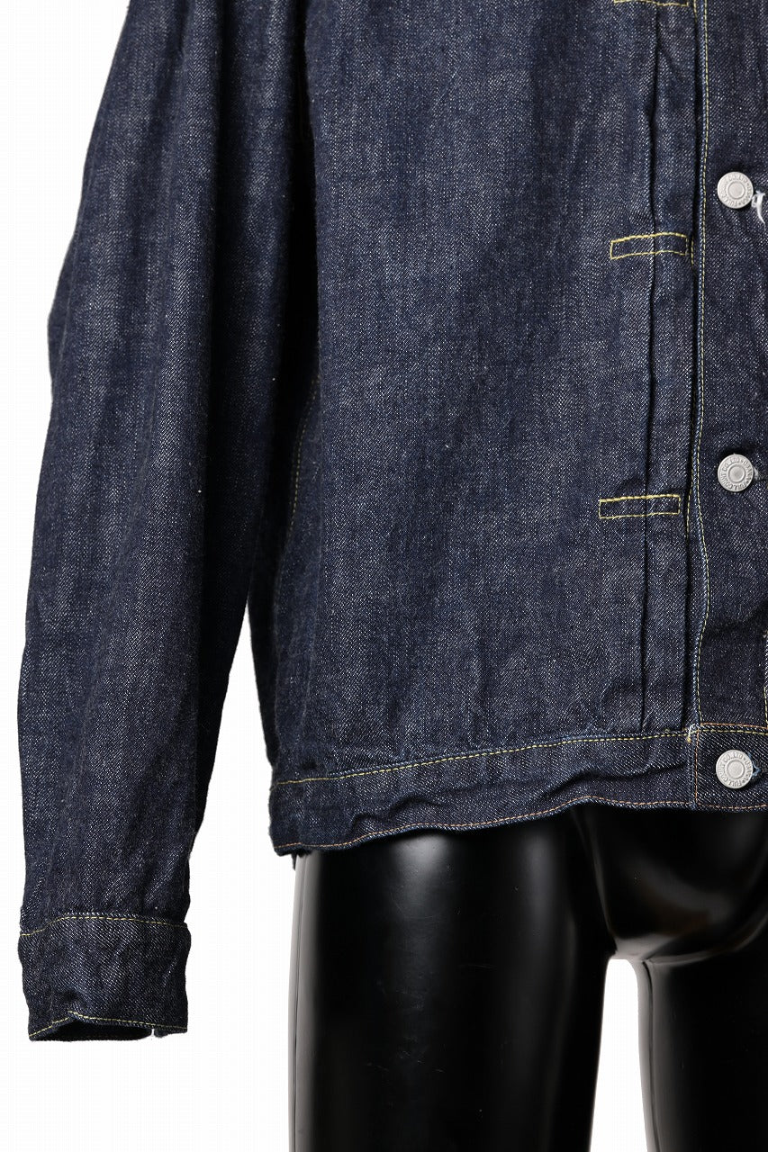 FULLCOUNT Type 1 Denim Jacket / 13.7oz Zimbabwe Selvedge Denim (INDIGO BLUE / ONE WASHED)