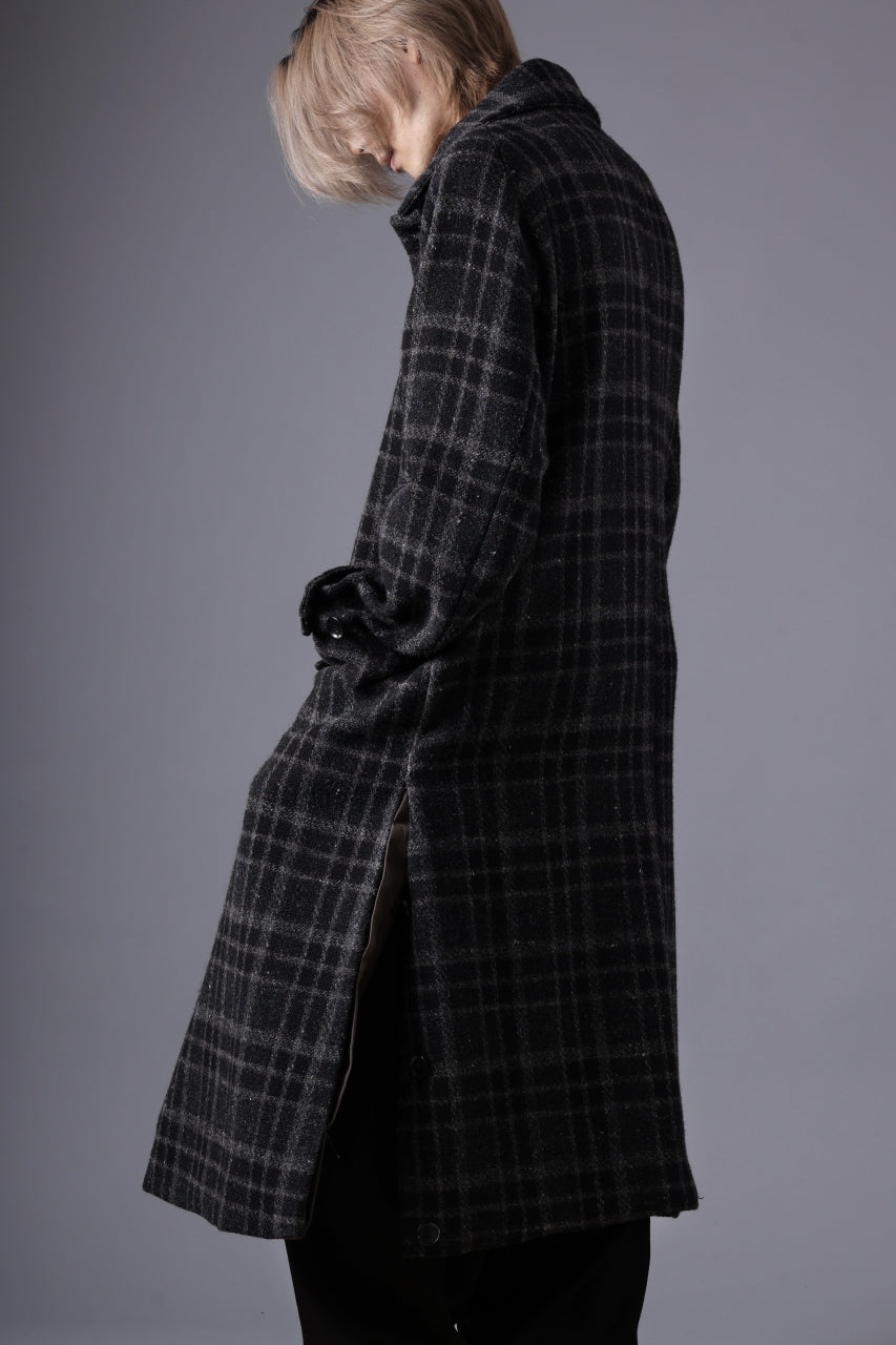 N/07 exclusive MAC COAT "外套" 格子縞 / SHETLAND WOOL TWEED (CHECK)