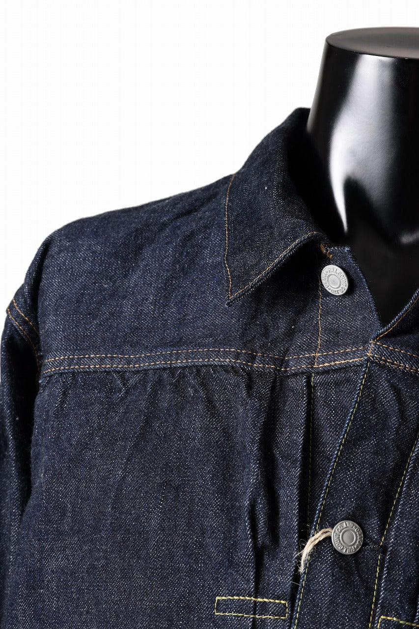 FULLCOUNT Type 1 Denim Jacket / 13.7oz Zimbabwe Selvedge Denim (INDIGO BLUE / ONE WASHED)