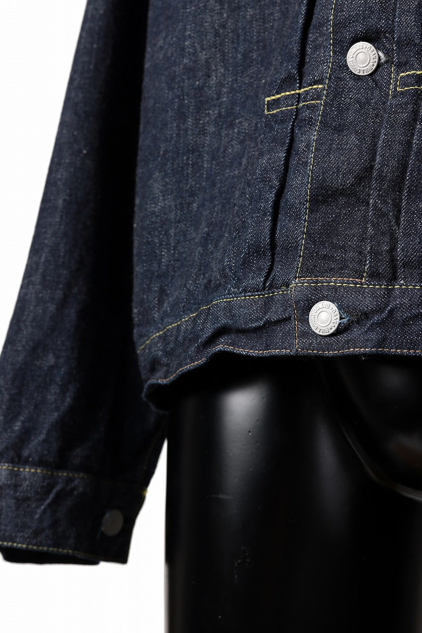 画像をギャラリービューアに読み込む, FULLCOUNT Type 1 Denim Jacket / 13.7oz Zimbabwe Selvedge Denim (INDIGO BLUE / ONE WASHED)