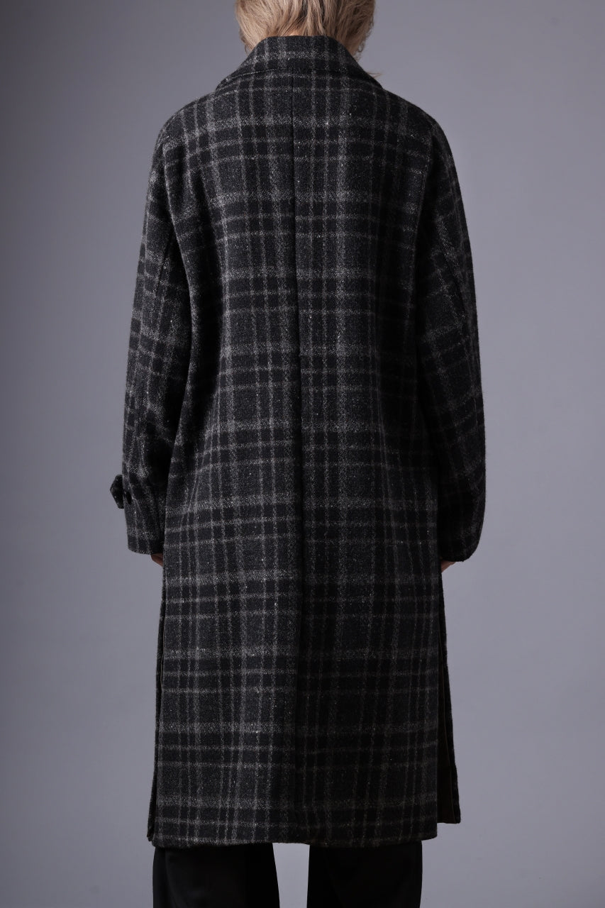 画像をギャラリービューアに読み込む, N/07 exclusive MAC COAT &quot;外套&quot; 格子縞 / SHETLAND WOOL TWEED (CHECK)