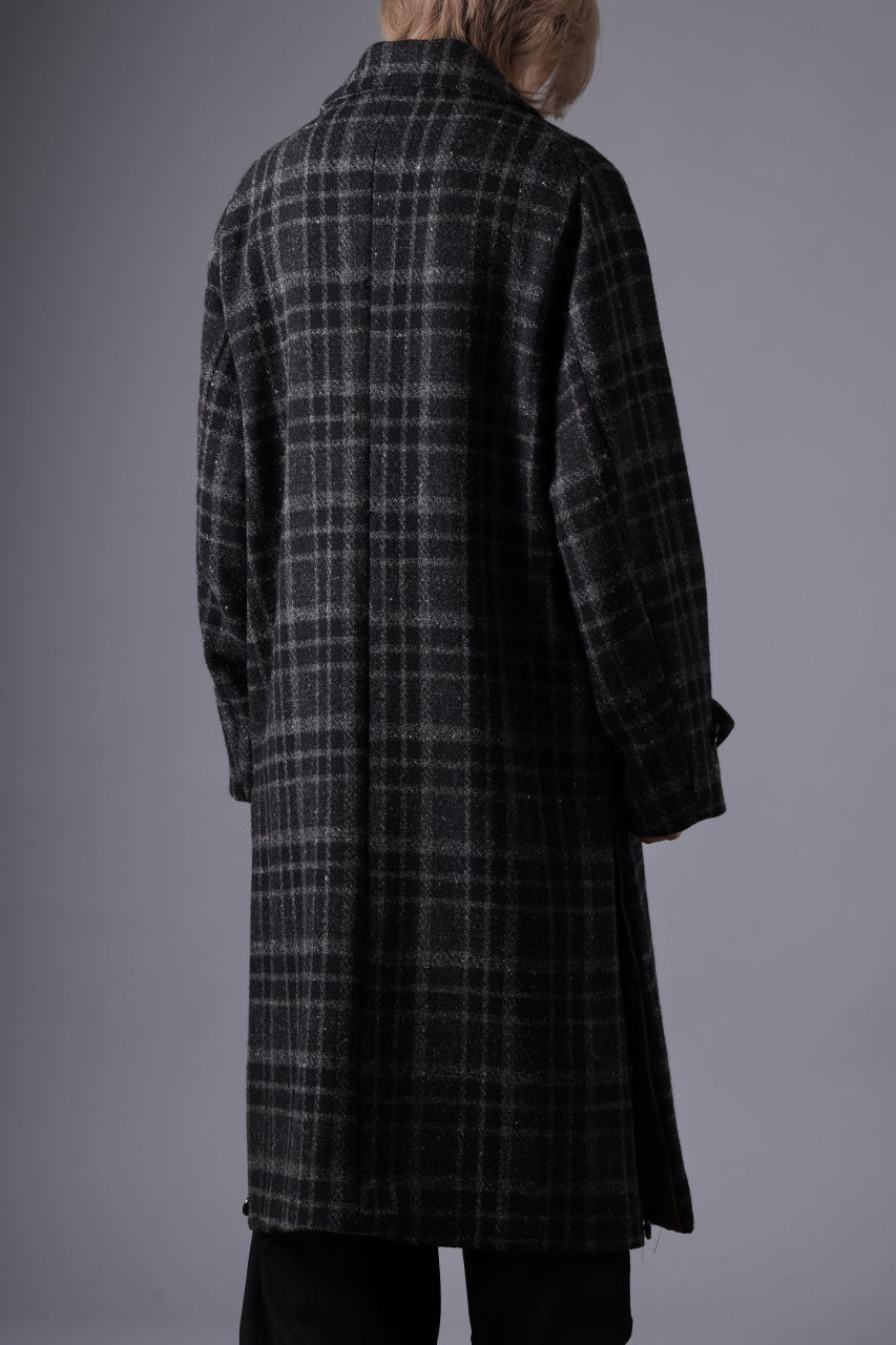 N/07 exclusive MAC COAT "外套" 格子縞 / SHETLAND WOOL TWEED (CHECK)