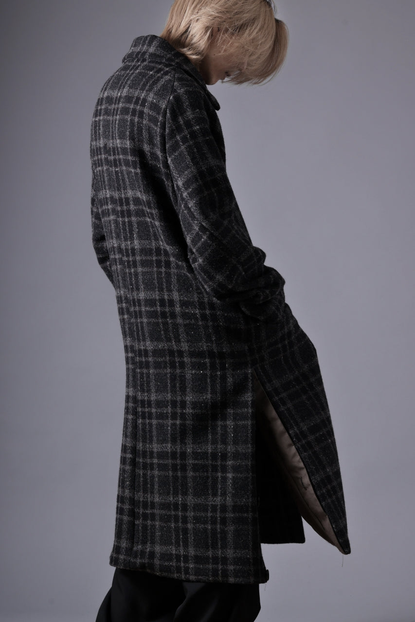 N/07 exclusive MAC COAT "外套" 格子縞 / SHETLAND WOOL TWEED (CHECK)