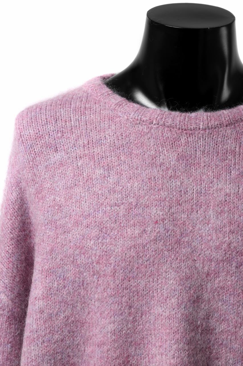 A.F ARTEFACT OVER SIZED KNIT TOPS / MIX WOOL (PURPLE)