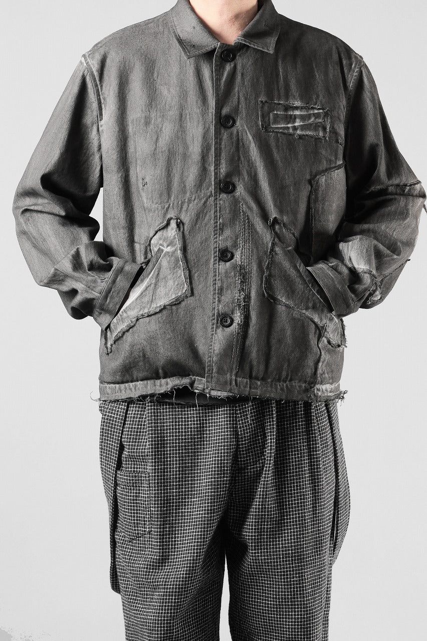 画像をギャラリービューアに読み込む, Professor.E AGED WORK JACKET (COLD DYED GREY)【26SS PRE SALE】