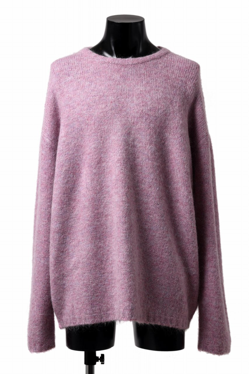 A.F ARTEFACT OVER SIZED KNIT TOPS / MIX WOOL (PURPLE)