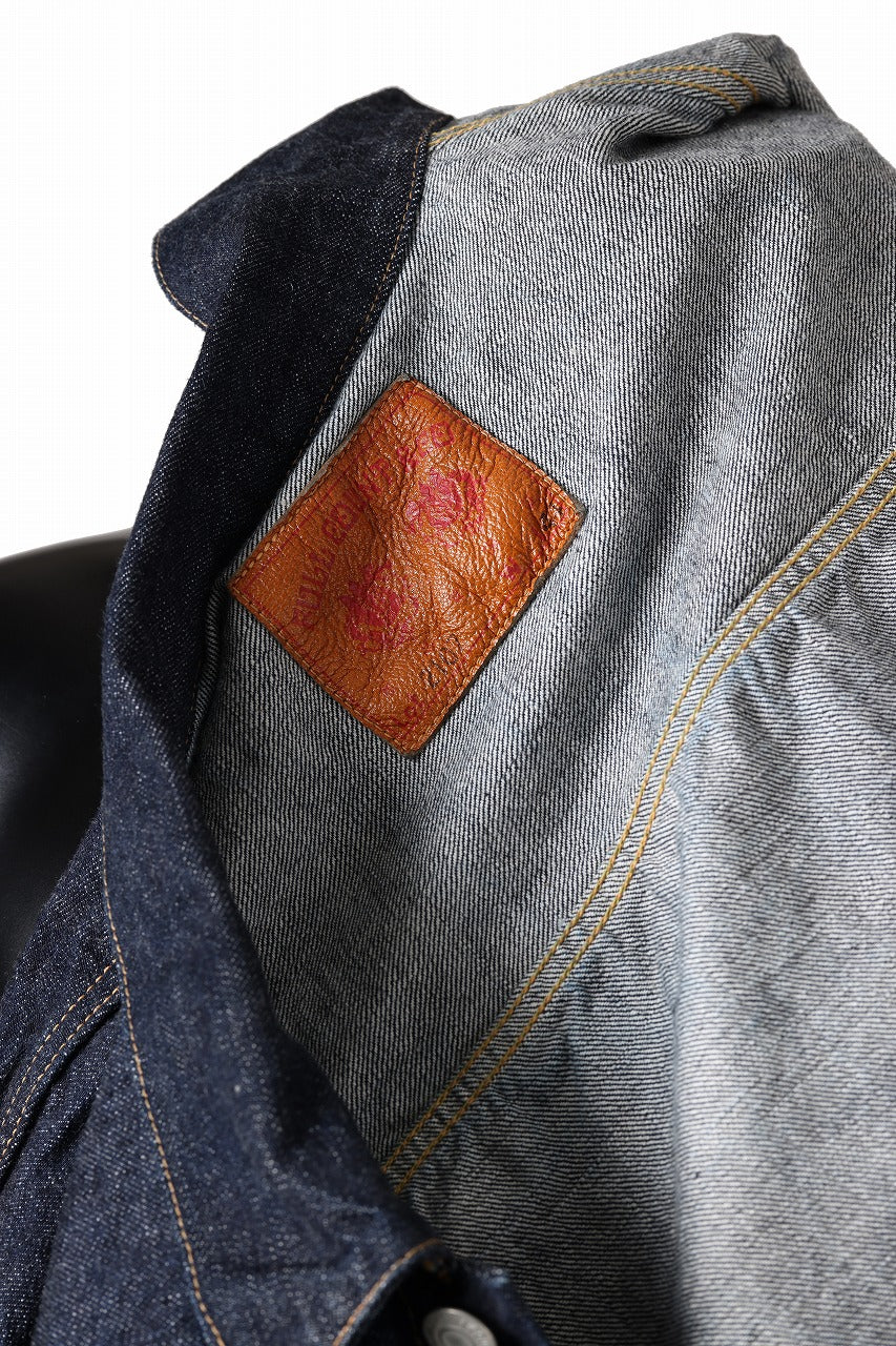 FULLCOUNT Type 1 Denim Jacket / 13.7oz Zimbabwe Selvedge Denim (INDIGO BLUE / ONE WASHED)