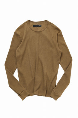 A.F ARTEFACT REGULAR FIT TOP / WAFFLE KNIT JERSEY (RAW UMBER)