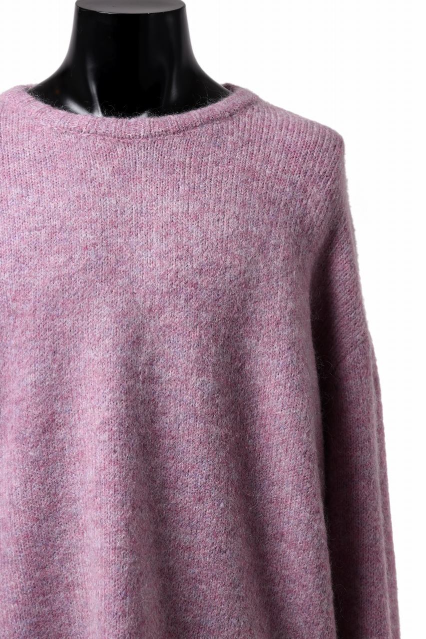 A.F ARTEFACT OVER SIZED KNIT TOPS / MIX WOOL (PURPLE)