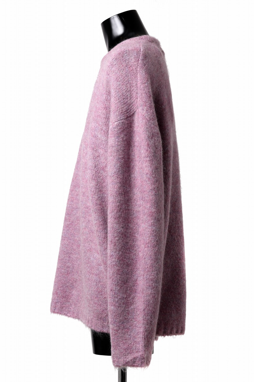 A.F ARTEFACT OVER SIZED KNIT TOPS / MIX WOOL (PURPLE)